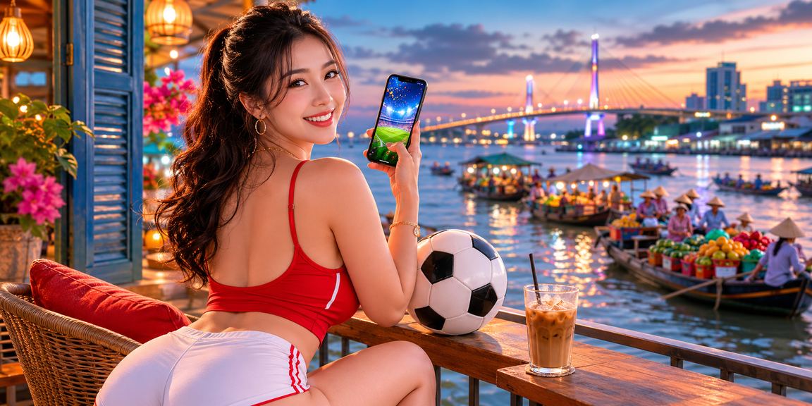 Màn hình mobile hiển thị thông tin thể thao và tài khoản bằng VND